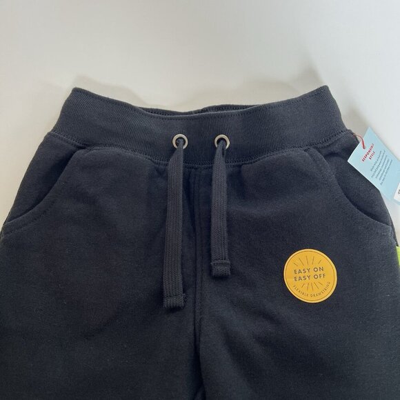 Cat & Jack Toddler Boy Dino Halloween French Terry Joggers Blk Pull-On Pants 3T - Picture 4 of 7